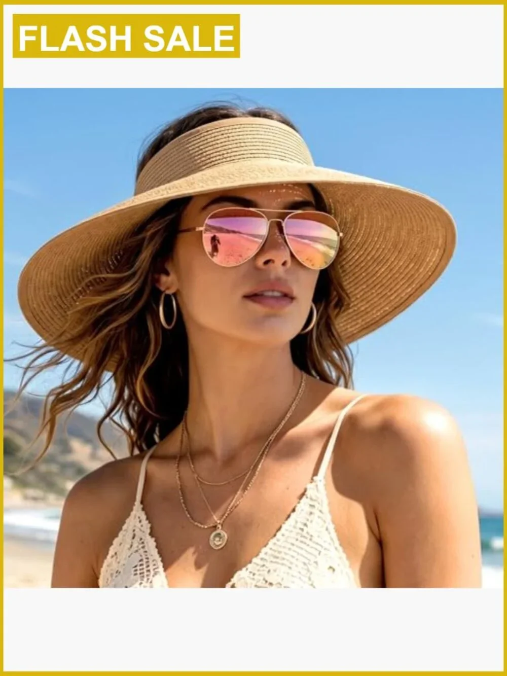 Oversized Aviator Sunglasses Mirrored Polarized Lens